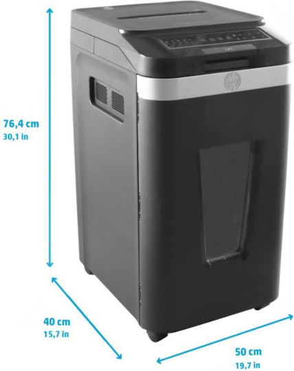 HP Aktevernichter Pro Shredder Auto 400MC Mikroschnitt 400 Blätter mit Behälter 53Es
