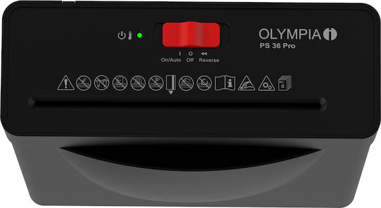 Olympia Aktenvernichter Streifenschnitt 6 Blätter mit Behälterkapazität 8,1 lt