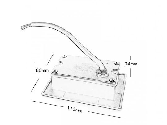 Wandmontiertes Außen-Spotlight LED IP65 3W mit Warmweiß Licht 11.5x8x3.4εκ.