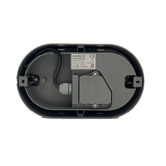 Wall-Mounted Outdoor Light LED 15W with Cool White Light 21.5x12.5x5.9εκ.