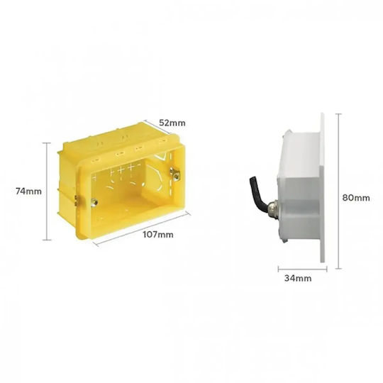 Wandmontiertes Außen-Spotlight LED IP65 3W mit Warmweiß Licht 11.5x8x3.4εκ.