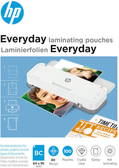 HP Everyday 9157 Glossy Laminating Sheets 80 Microns 100 Pieces