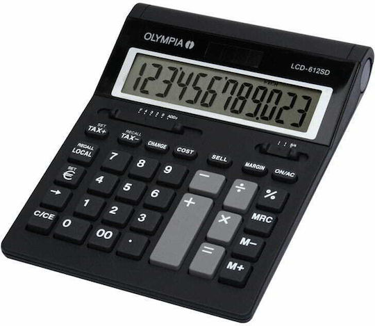 Olympia LCD-612SD Calculator Accounting 12 Digits in Black Color 1pcs