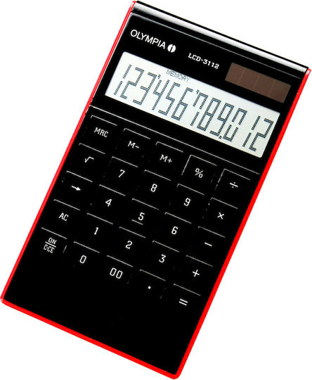 Olympia LCD-3112 Αριθμομηχανή 12 Ψηφίων σε Μαύρο Χρώμα