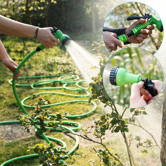 30 m erweiterbarer Gartenschlauch Navaris Spritzpistole 7 Einstellungen 47275.3