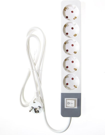Osio Power Strip 5 Positions with Switch and Cable 1.5m