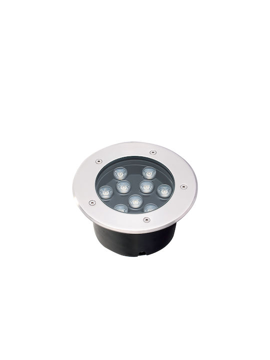 Viokef Lotus Spot De Podea LED 6W Cu Lumină Alb Cald IP67 Argintiu
