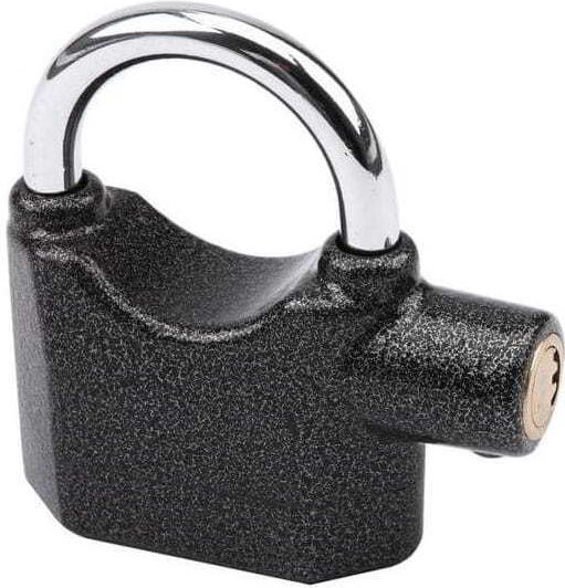 Olympia S 100 Steel Padlock Brass with Key & Alarm 100DB 8mm 1pcs