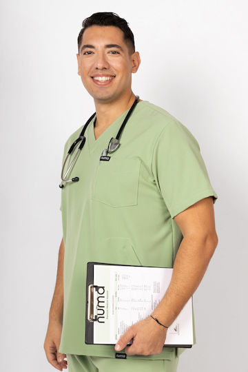 Numascrubs Male Medical Blouse Green