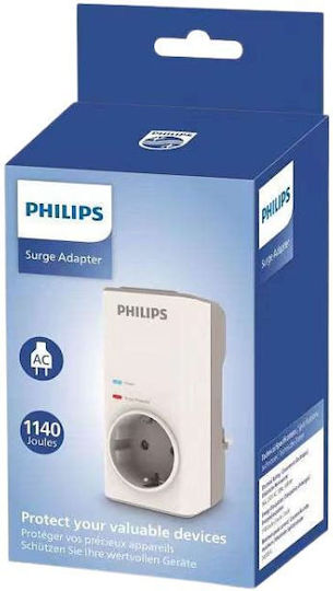 Philips Single Socket with Surge Protection