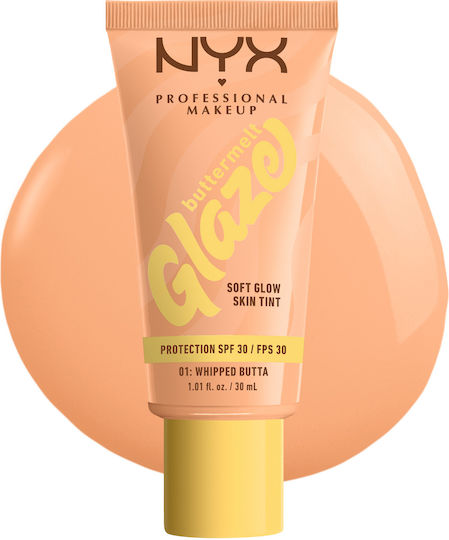 NYX Professional Makeup Buttermelt Glaze Flüssig LSF30 01 Whipped Butta 30ml
