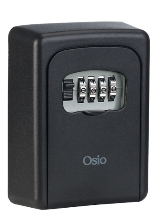 Osio Wall-mounted Combination Key Holder Metallic with Combination Dial 9x4x12cm