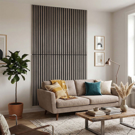 Relaxdays Acoustic Panel Set 120 X 60 Cm Gray 120x2x60 Cm
