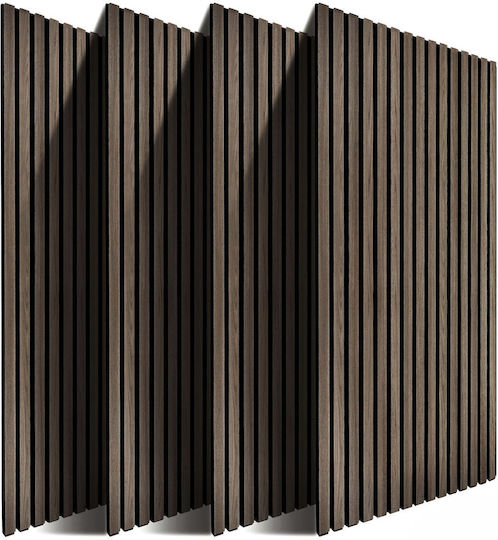 Relaxdays Acoustic Panel Set 120 X 60 Cm Dark Brown 120x2x60 Cm