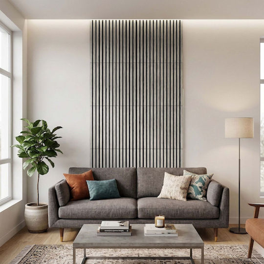 Relaxdays Akustikpaneel Set 4 60x60cm Creme 60x1.8x60 cm