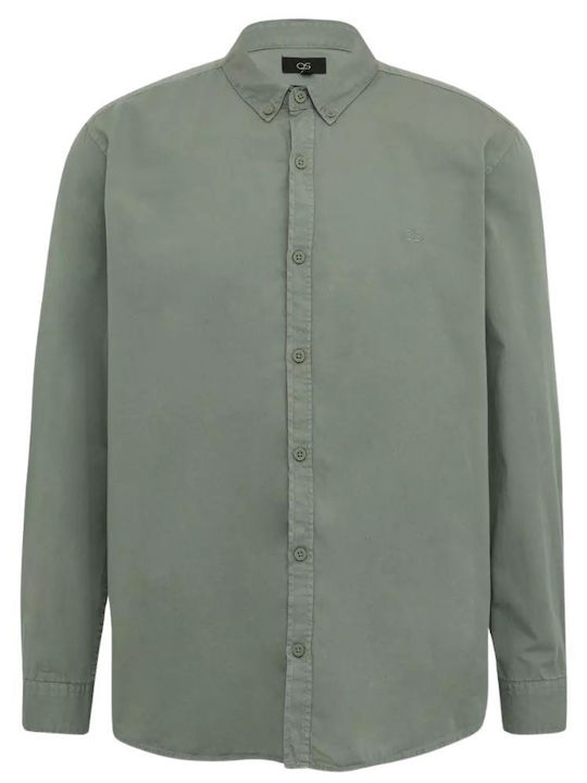 Long-sleeved Cotton Shirt Green