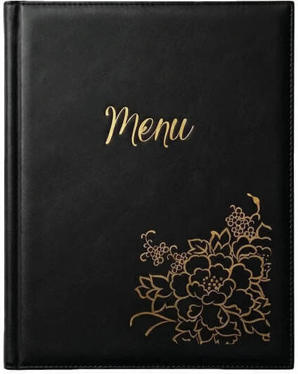 Menu Holder in Gold Colour 20x25 cm Set of 5 Pieces