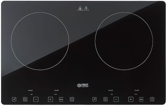 First Austria Fa50953 Electric Inductive Commercial Countertop Burner Double 2kW 64x42x8cm