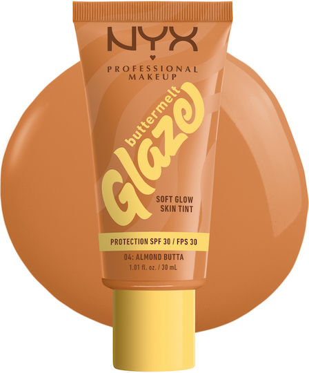 NYX Professional Makeup Buttermelt Glaze Soft Glow Skin Tint Flüssig 04 Almond Butta 30ml