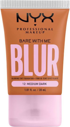 NYX Professional Makeup Bare With Me Blur Liquid Make Up 12 Medium Dark 30ml