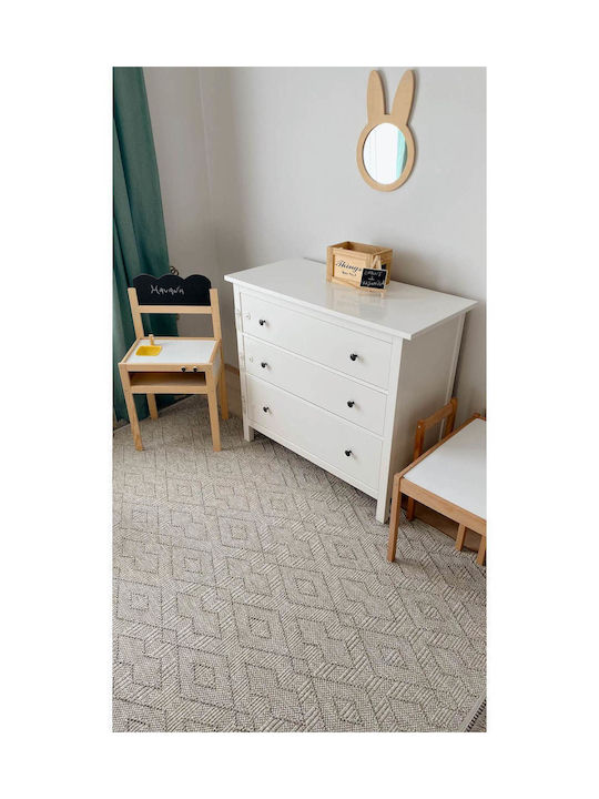 SteweHome Παιδικό Χαλί Γκρι 80x100cm Πάχους 60mm