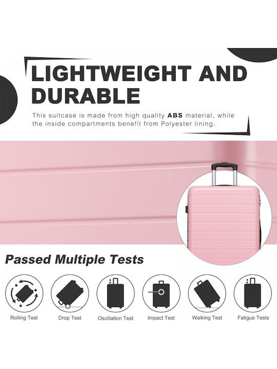 Miss Lulu Mittlerer Hartschalen-Reisekoffer Rosa Höhe 66cm