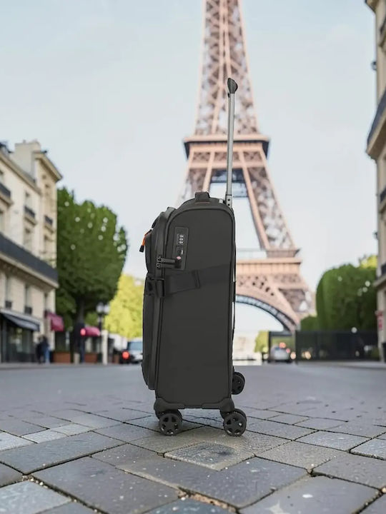 Travelite Βαλίτσα Ταξιδίου Καμπίνας Μαύρο Ύψους 55εκ.