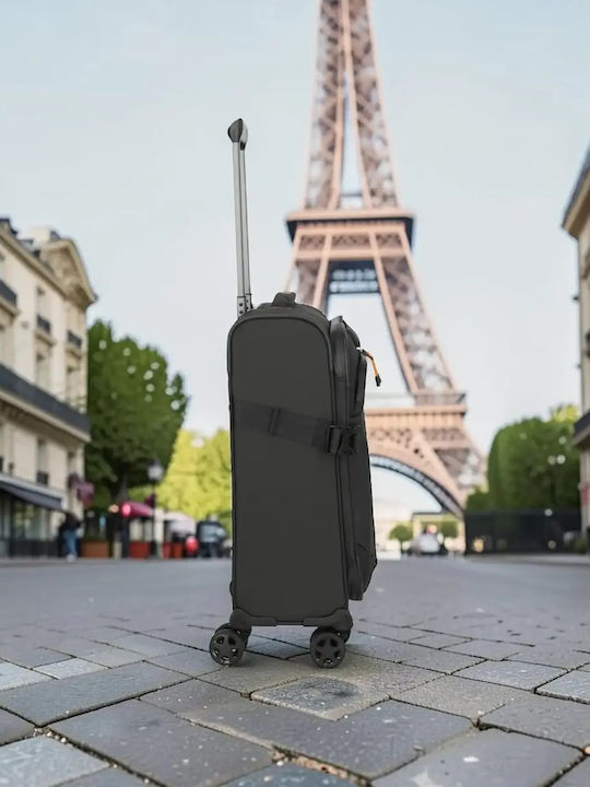 Travelite Βαλίτσα Ταξιδίου Καμπίνας Μαύρο Ύψους 55εκ.