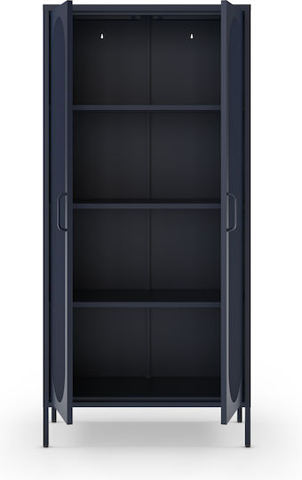 Office Storage Cabinet Diora Metal Blue 40x80x170cm