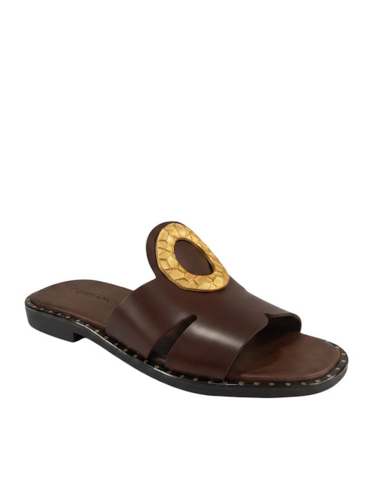 Sandale Casual Damă Din Piele Maro