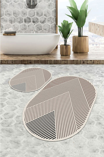SteweHome Set Covoare De Baie STE-029414-P29414 Multicolore 60x100cm 2 Bucăți