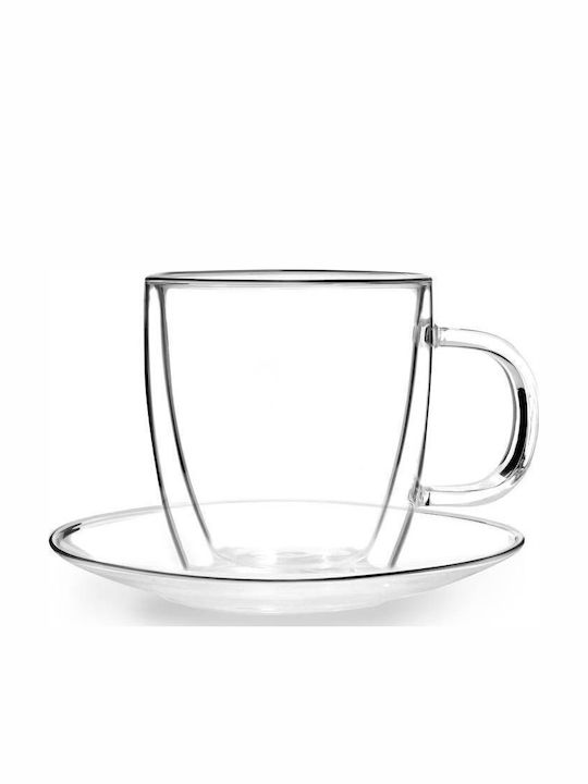 Vialli Design Комплект Чаши За Кафе От Порцелан Бели 250ml 2 Броя