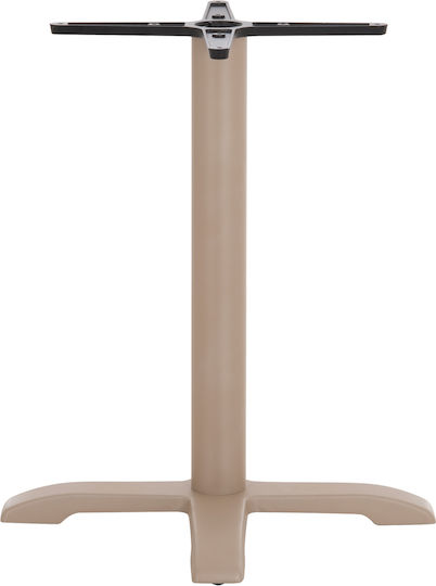 HomeMarkt Metallic Table Stand Suitable for Table with Adjustable Cappuccino Color 62x62x72cm