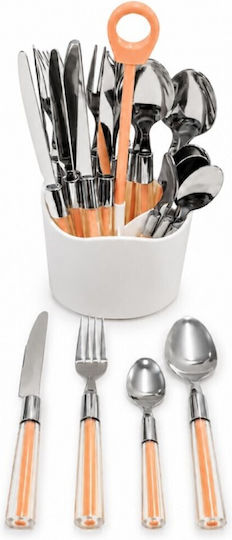 Set de Tacâmuri Portocalii 24 Bucăți