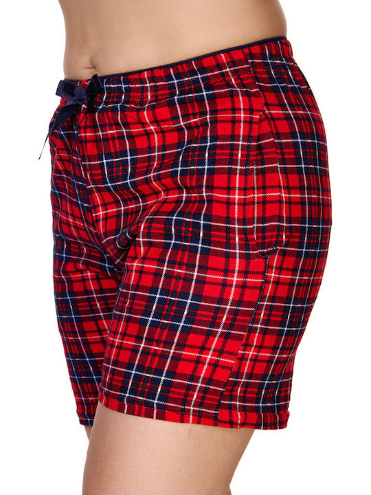Comfort Summer Women's Pyjamas Shorts Red
