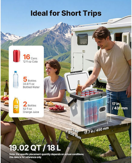 Vevor Tragbares Kühlschrank 19,02l 100-240V
