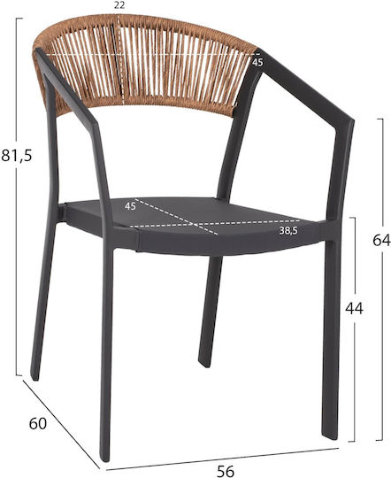Garten- und Outdoor-Möbelsets Speisesaal 5 Stück Grau