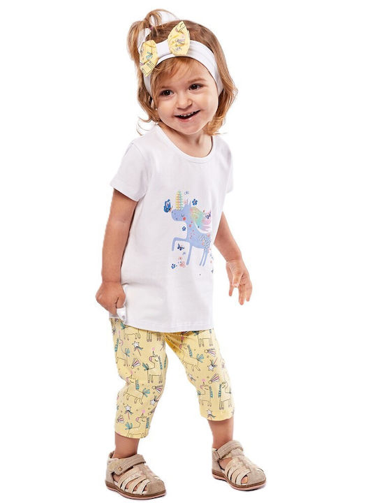 Kids' Set with Leggings Summer 2pcs White