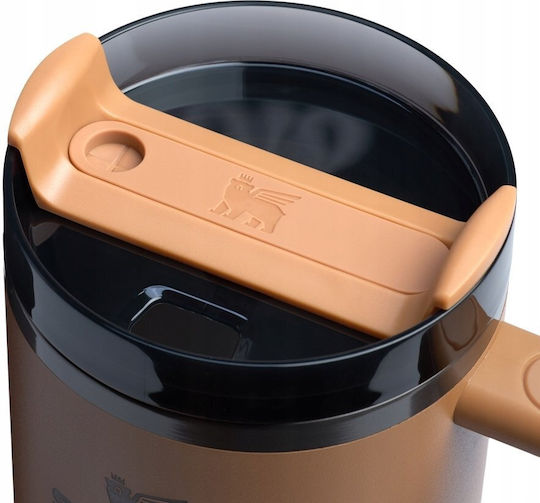 Stanley Flowstate Handled Tumbler Thermos BPA Free 1.18lt Camel with Straw and Handle