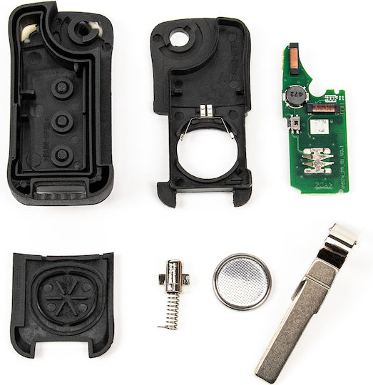 Car Key Shell with Blade with 3 Buttons Remote for Porsche