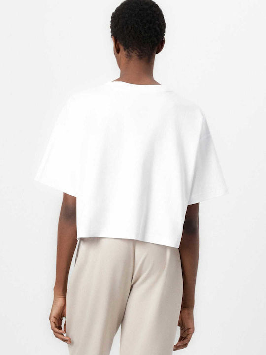 Logo Graphic Damen Oversized T-Shirt Weiß