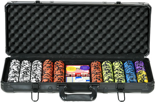 Sportnow Σετ 500 Μάρκες Poker 14gr σε Βαλίτσα με 5 Τράπουλες