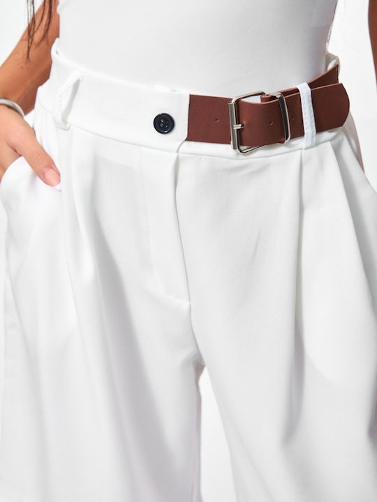Women's White Bermuda