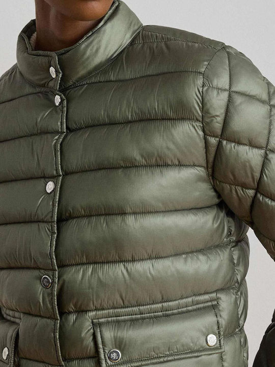 Γυναικείο Puffer Μπουφάν για Χειμώνα Medium Green