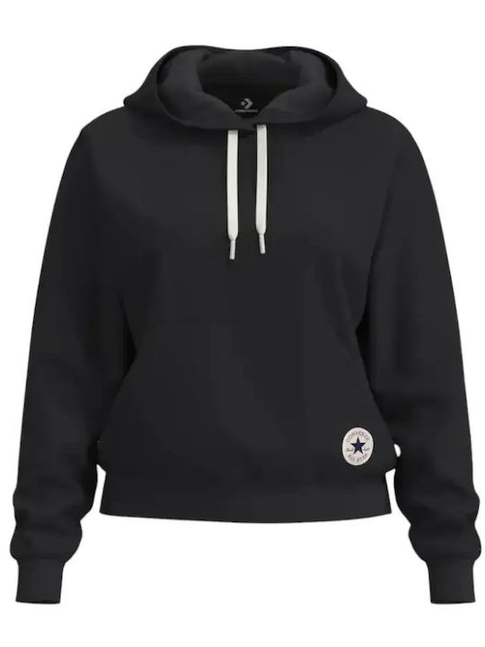 Chuck Cropped Women's Sweatshirt Hooded Black