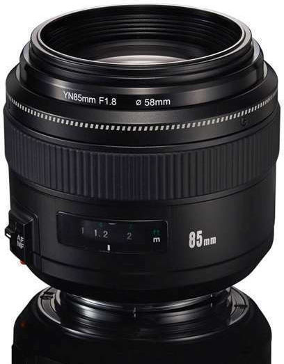 Yongnuo Full Frame Φωτογραφικός Φακός 85mm F/1.8 Telephoto για Canon EF Mount Μαύρος