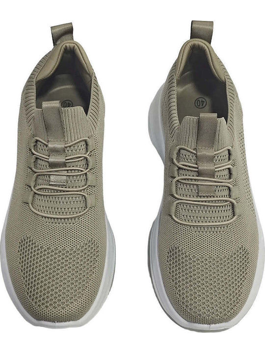 Stoff Herren Slip-Ons Braun
