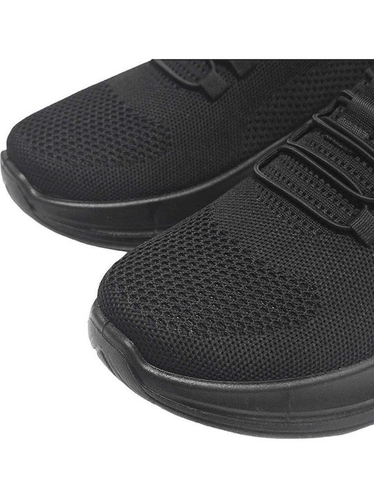 Stoff Herren Slip-Ons Schwarz