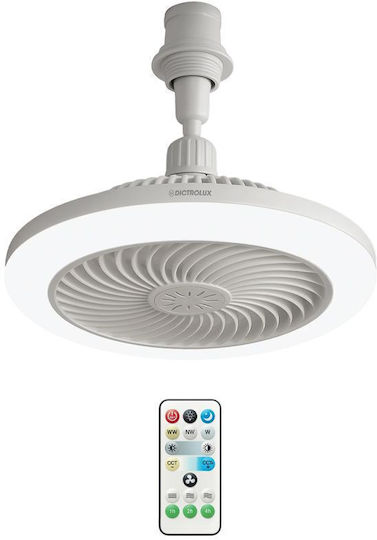 DictroLux Πλαφονιέρα 25cm με Φως Λευκή