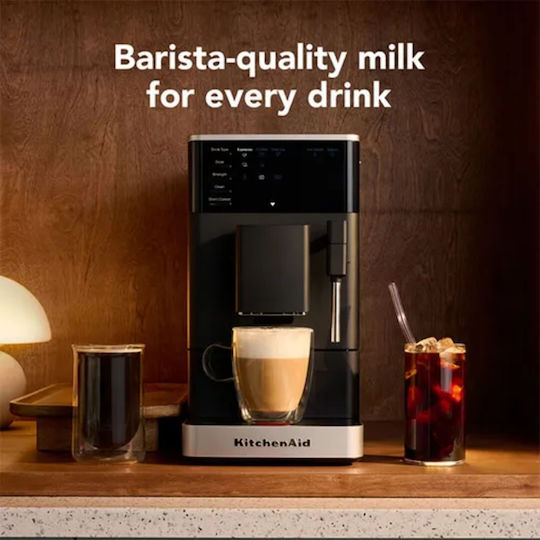 Kitchenaid KF2 Automatic Espresso Coffee Machine with Grinder Matte Black 5KES8452BBM